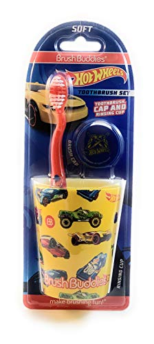 Brush Buddies Hot Wheels Toothbrush Set (Toothbrush, Cap and Cup)