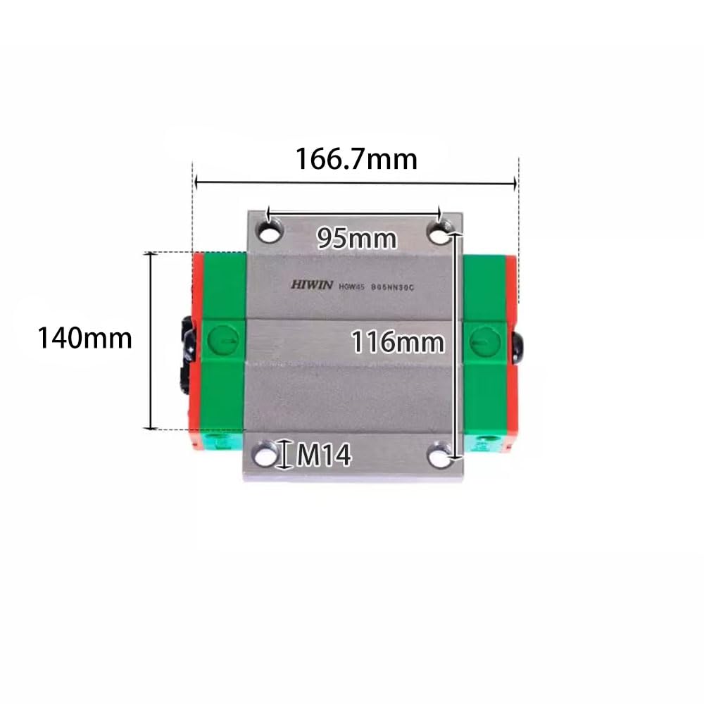 HIWIN HGW45CC Linear Block HGW45 Linear Carriage/Guide/Rail/Slider CNC Parts Bearing Linear Bearing