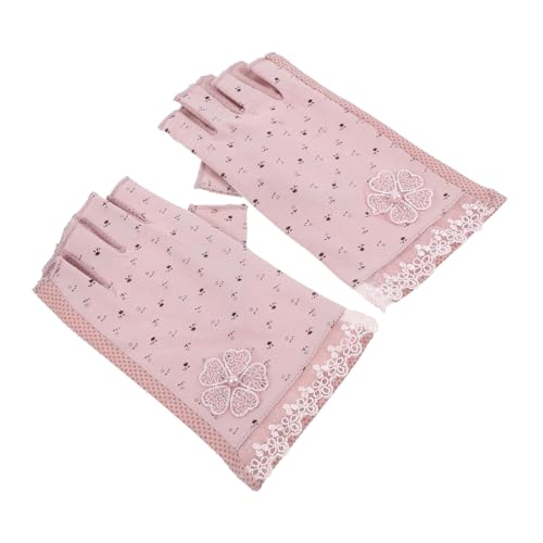 VANZACK 1 Pair Half Finger Sun Protection Gloves for Women Breathable Lightweight Manicure Blocking Gloves for Summer Outdoor Activities Comfortable Protection Easy Care