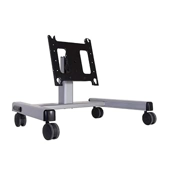 Chief PFQUB Large Confidence Monitor Mobile Cart, 200 lb Weight Capacity, 29.5" H x 36.1" W x 25.2" D, Black