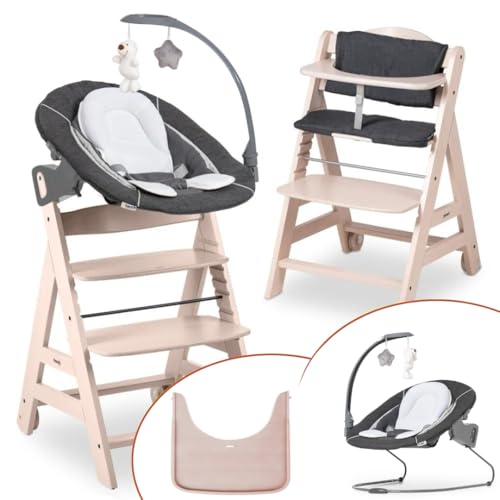 hauck Hochstuhl Beta+ Newborn Set Deluxe - Babyhochstuhl Set ab...