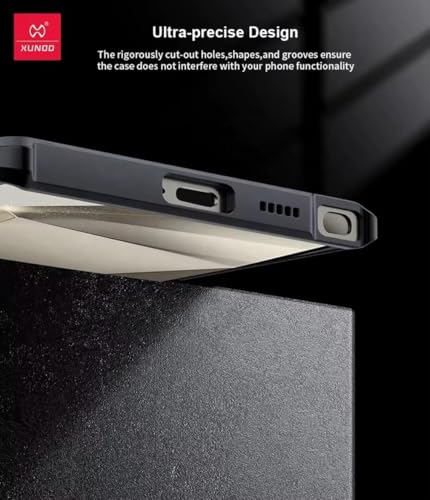 Image of PRITO Case for Samsung Galaxy S25 Ultra, Clear Non-Yellowing Beatle Slim Phone Case with Hard Pc Back, Soft TPU Edges, Shockproof Protective Cover (S25 Ultra)