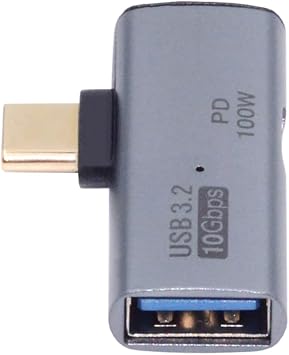 xiwai 2-in-1 USB-C Type-C to USB 3.0 Female Power Adapter with 100W Charging Port 10Gbps OTG Converter Laptop Tablet Phone