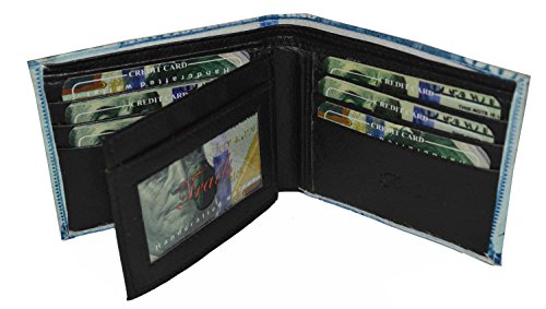 Leatherboss Men's Printed Dollar Bill Bifold Wallet - Compact Size with 6 Card Slots & 2 Money Pockets (100 Dollar)4