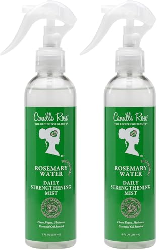Camille Rose Strengthening Mist, Daily Strengthening, All Hair Types | Rosemary Water | Promotes Hair Growth | 8 fl oz | Pack of 2