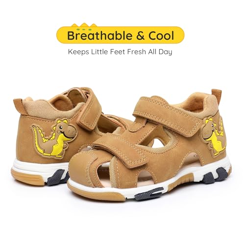 Apakowa Toddler Sandals for Boys Close Toe Kids Sandals 9 Months-5 Years — view 6