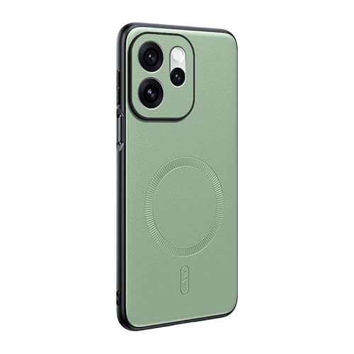 Pzwoxukhov Compatible with Oppo Reno 15 Pro 5G Case Cover,PU Leather，Shockproof Phone Case，Compatible with MagSafe,Compatible with Oppo Reno 15 Pro 5G Case Green