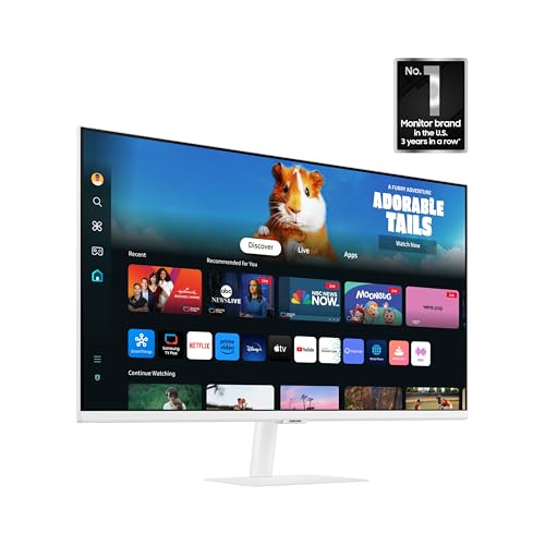 Samsung 27 inch M5 White FHD Smart Monitor with Smart TV Apps, Gaming Hub, Multiple Ports (LS27DM501ENXZA) [Canada Version] (2024) by Samsung - Image 2