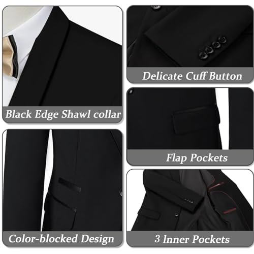 Mens 2 Piece Tuxedo Slim Fit Wedding Suit One Button Suits Party Prom Groom Suits Business Dinner Suits2