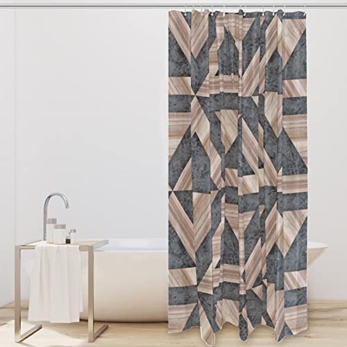 Rideaux de douche triangulaires en bois pour douches et baignoires
