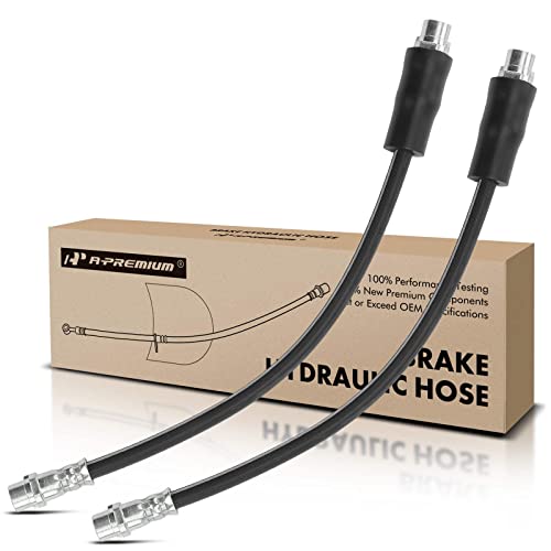 A-Premium Front Driver and Passenger Outer Brake Hydraulic Hose Compatible with Audi Models - A4 2002-2009, A4 Quattro 2002-2009, S4 2004-2008 - Replace# 8E0611707G(Pack of 2)