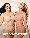 LetsJoli Minimizer Bras for Women Wireless Bra No Underwire Seamless Push Up Full Coverage Supportive Winter Outfits(Pink L)