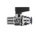 AIGNEP USA 86330-53-02 Ball Valve, 5/32" Tube x 1/8" Male NPTF Thread (Nickel Plated Brass)