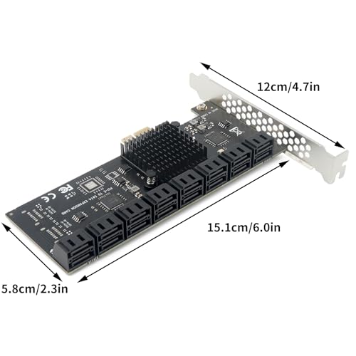Tarjeta PCIe x1 con 16 puertos SATA 3.0 para HDD/SSD - Imagen 6