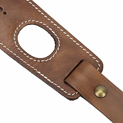 Tourbon Vintage Leather Ammo Holder Rifle Sling Adjustable Hunting Gun Strap With Swivels #TOP6
