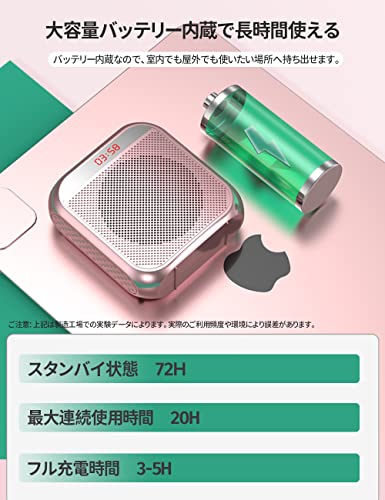 yiteng 拡声器 メガホン スピーカー ポータブル拡声器 ハン