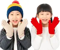 Kit 2 Par de luvas de frio lã Infantil Inverno Coloridas