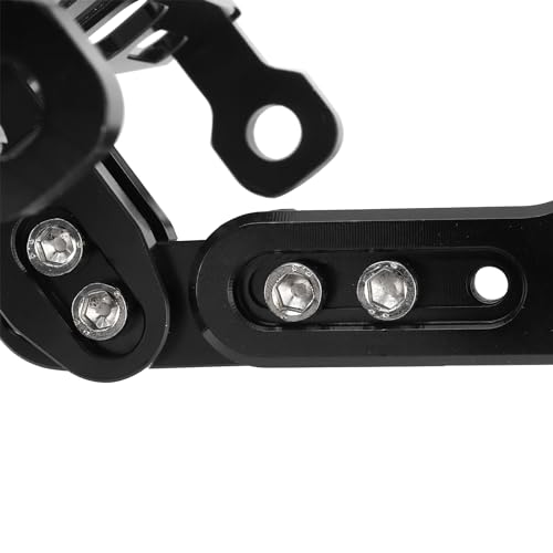 Support de plaque immatriculation moto réglable noir pour éviter la casse sur ATV - 5