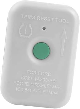 Car TPMS Programming Tool, Portable Compact Tire Pressure Monitor Sensor, TPMS Reset Tool 8C2T-1A203-AB, Compatible with Ford Lincoln Mercury Mazda Series Vehicles 2005-2024 White