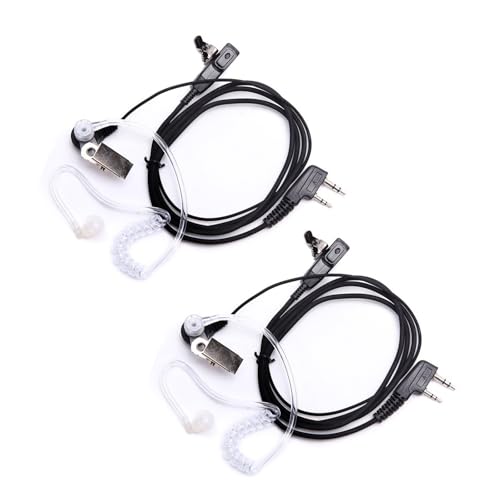 GIONAR 2 Pcs Oreillette Talkie Walkie pour Baofeng 888S UV-5R UV-K5 UV-K6 BF-1802L DM-1701 UV-16 UV-17 UV-18 UV-2/Kenwood KPG27D/Comme RT24 RT22 RT2,...