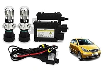 RS Enterprises Cars Tata Indica Vista H4 - HID Conversion Light Kit ( 2 HID Light , 2 Blaster , Wiring ) Vehicle HID Kit for Car Headlight