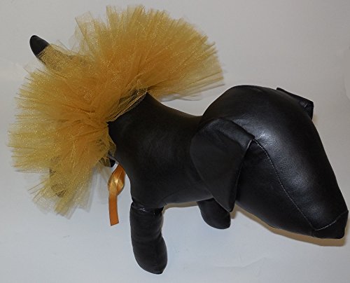 Tutu de tul dorado para perros medianos miniatura 2