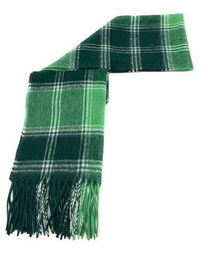 Image of Traditional Scottish Pure Cashmere Tartan Clan Scarf, Unisex Winter Accessory, Classic Highland Style (MacDonald Lord of the Isle)