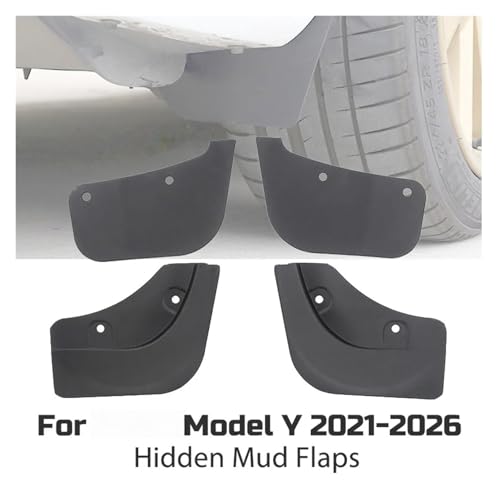 Guardabarros invisibles para Tesla para modelo Y 2021-2026 delantero trasero TPE 2