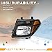 WEELMOTO Halogen Headlights for 2005-2008 Nissan Frontier / 2005-2007 Pathfinder Headlight Compatible with 2005 2006 2007 2008 Frontier Black Headlamp Replacement