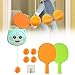 kowaku Hanging Table Tennis Train Set Tennis Practice Equipment Parent Child Toy Self Training Hanging Boys Beginners Girls Adults, Cow 2 Beats 5 Ball