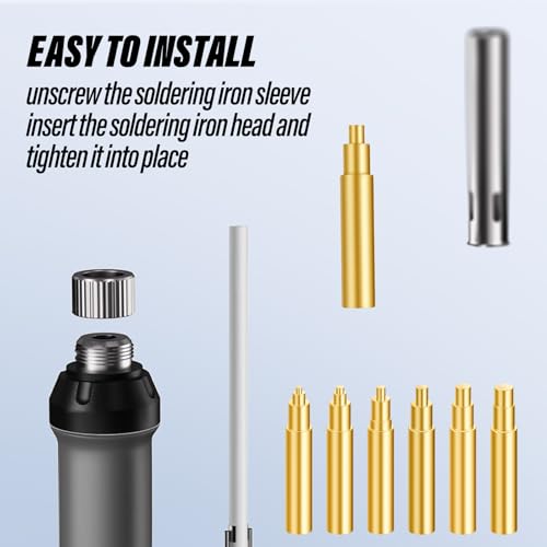 Image of Heat-Set Insert Tips for M2 M2.5 M3 M4 M5 M6,Inserts Soldering Iron Tips for 3D Printer Accessories with FX-600 /T18, SP40NUNS /ST, WLC100 /SPG40