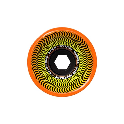 Spitfire Rodas de skate 58 mm 80HD Superwides Laranja Soft Cruiser Fórmula