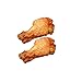 Lenmipot 2pcs Artificial Fake Chicken Drumettes Model, Lifelike Teaching Tools Restaurant Window Display Party Tricky Props