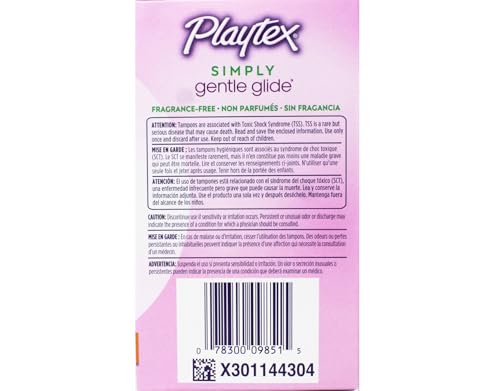 Image of Playtex Gentle Glide Tampons with Triple Layer Protection, Super Plus, Unscented - 36 Count (Pack of 2)