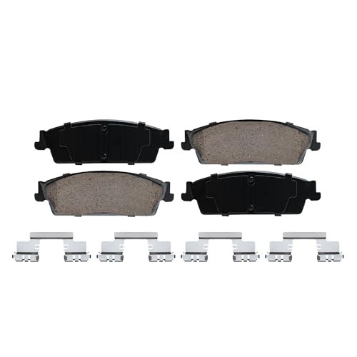 Image of Detroit Axle - Rear Brake Pads for 2007-2013 Chevrolet Silverado 1500 Avalanche GMC Sierra 1500, 2007-2014 Yukon XL Suburban 1500 Tahoe Escalade EXT ESV 2008 2009 2010 2011 2012, 2 Ceramic Brake Pads
