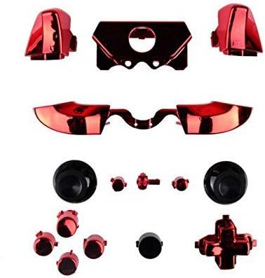 Bumpers Triggers Buttons Dpad LB RB LT RT replacement for Xbox One Elite Controller -Chrome Red