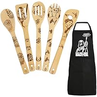 star DaceStar - Delantal para barbacoa y cuchara de cocina de