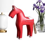 Estatua de caballo – Figura de escritorio de madera de 7,68 pulgadas | Decoración de escritorio compacta - Elegante madera pesada de 280 g, decoración de coleccionista para interiores, oficina