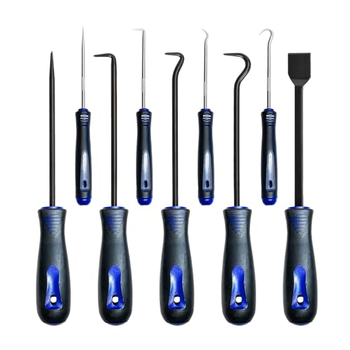 ORIGINTECH 9Pcs Precision Pick & Hook Set with Scraper, Car Auto Oil Seal/O-Ring Seal Gasket Pick Mini Hooks Puller Remover