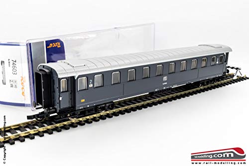 ROCO 74603 - H0 1:87 - Carrozza passeggeri FS serie Bz 2°cl. Grigio Ardesia Ep. IV
