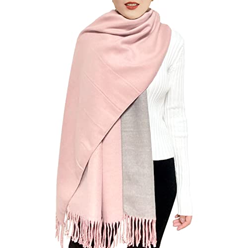 ehsbuy Echarpe Femme Cachemire Hiver Réversible Pashmina Longues Grande Épais Chaude Écharpes avec Gland Pour Cadeau Mariage – vue 3