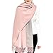 ehsbuy Winter Schals & Tücher für Damen Reversibel Kaschmir Schal Wendbarer Schultertuch Langer Großer Wärmeschal mit Quaste für Hochzeits Geschenke