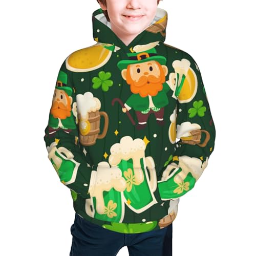 St Patrick's Day10 Kid Hoodies Boys Sweatshirts Girls Pullover with Pocket3