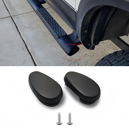 POETRYXIAO Chrome Tubular Running Board End Cap Cover for 2009-2020 Dodge RAM,Side Step Bar End Cap Set Replace 68044463AB