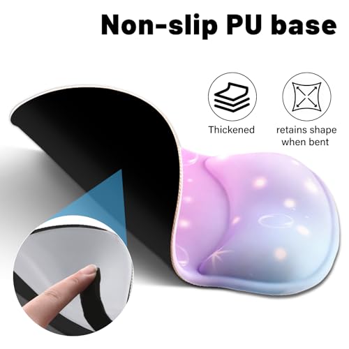 Yuhijoy Ergonomic Mouse Pad with Wrist Rest - Gel Wrist Support Mousepad with Non-Slip PU Base for Computer, Laptop, Office & Home by Yuhijoy - Used condition - Image 3