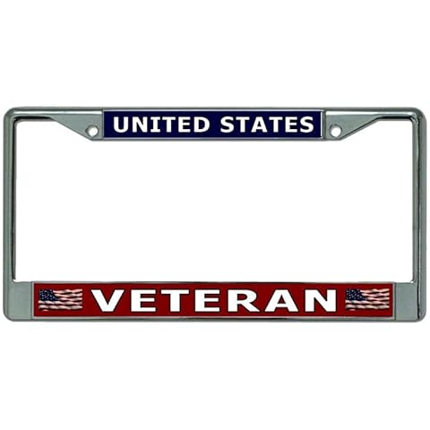 US Veteran License Plate Frame Cover