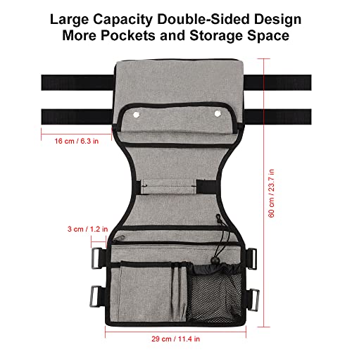 supregear Side Walker Bag, Walker Accessories Bag w/Cup Holder, Folding Walker Basket Waterproof Walker Organizer Caddy Pouch for Most Walker with Side Bar for Seniors, Elderly, Double Sided — view 2