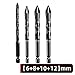 681012mm Carbide Head Drill Bit Eccentric Suitable for Granite Tile Wood Metal Glass Drilling with Hand and Electric Tools (6+8+10+12mm)