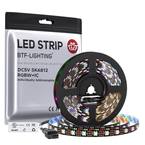 BTF-LIGHTING RGBW RGBNW Natürliches Weiß SK6812 5m 60LEDs/m Schwarz PCB