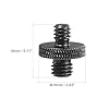 PATIKIL Mic Stand Adapter M8 Male to 1/4 Male Thread Tripod Screw Adapter Double Sides Camera Screw for Microphone Tripod Stand Black 2 Pack #1